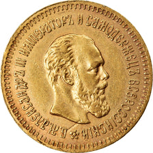 Moneta, Russia, 5 Roubles, 1888, Saint-Petersburg, EF(40-45), Złoto