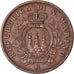 Coin, San Marino, 10 Centesimi, 1936, Rome, AU(50-53), Bronze, KM:13