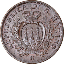 Münze, San Marino, 10 Centesimi, 1937, Rome, VZ+, Bronze, KM:13