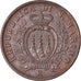 Coin, San Marino, 10 Centesimi, 1938, Rome, AU(55-58), Bronze, KM:13