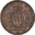 Moneda, San Marino, 10 Centesimi, 1935, Rome, MBC, Bronce, KM:13