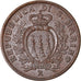 Coin, San Marino, 10 Centesimi, 1937, Rome, MS(63), Bronze, KM:13