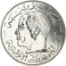 TUNISIA, 1/2 Dinar, 1968, Paris, KM #E32, MS(63), Nickel, 11.95