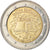 Belgia, 2 Euro, Traité de Rome 50 ans, 2007, Brussels, EF(40-45), Bimetaliczny