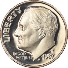 Monnaie, États-Unis, Roosevelt Dime, Dime, 1987, U.S. Mint, San Francisco