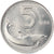 Coin, Italy, 5 Lire, 1988, Rome, MS(63), Aluminum, KM:92