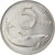 Coin, Italy, 5 Lire, 1989, Rome, MS(63), Aluminum, KM:92