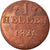 Coin, German States, FRANKFURT AM MAIN, Heller, 1821, VF(30-35), Copper, KM:301