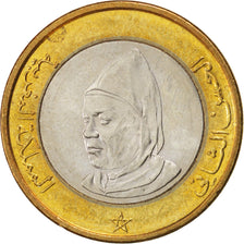 Coin, Morocco, al-Hassan II, 10 Dirhams, 1995, MS(63), Bi-Metallic, KM:92