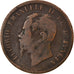 Monnaie, Italie, Vittorio Emanuele II, 10 Centesimi, 1866, Milan, B+, Cuivre