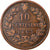 Moneda, Italia, Vittorio Emanuele II, 10 Centesimi, 1863, Milan, BC+, Cobre
