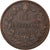 Moneta, Italia, Vittorio Emanuele II, 10 Centesimi, 1867, Strasbourg, MB+, Rame