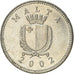 Moeda, Malta, 2 Cents, 2002