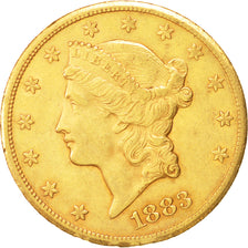 États-Unis, Liberty Head, $20, Double Eagle, 1883 CC, Carson City, KM:74.3