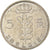 Coin, Belgium, 5 Francs, 5 Frank, 1977