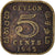 Moneta, Ceylon, 5 Cents, 1945