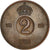 Munten, Zweden, Gustaf VI, 2 Öre, 1952, ZF+, Bronze, KM:821