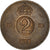 Munten, Zweden, Gustaf VI, 2 Öre, 1953, FR+, Bronze, KM:821