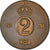 Munten, Zweden, Gustaf VI, 2 Öre, 1965, ZF+, Bronzen, KM:821