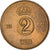 Munten, Zweden, Gustaf VI, 2 Öre, 1966, ZF+, Bronzen, KM:821