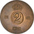 Munten, Zweden, Gustaf VI, 2 Öre, 1968, PR, Bronzen, KM:821