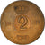 Munten, Zweden, Gustaf VI, 2 Öre, 1971, FR+, Bronzen, KM:821