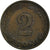 Moneta, Niemcy - RFN, 2 Pfennig, 1963, Karlsruhe, VF(30-35), Brązowy, KM:106