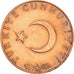 Coin, Turkey, 10 Kurus, 1974, AU(50-53), Bronze, KM:891.3