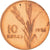 Coin, Turkey, 10 Kurus, 1974, AU(50-53), Bronze, KM:891.3