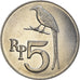 Moneta, Indonesia, 5 Rupiah, 1970, BB+, Alluminio, KM:22