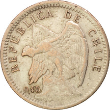 Chile, 10 Centavos, 1918, EF(40-45), Silver, KM:156.3