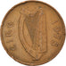 Munten, REPUBLIEK IERLAND, 2 Pence, 1975, FR+, Bronzen, KM:21