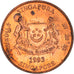 Moneda, Singapur, Cent, 1993, Singapore Mint, MBC, Cobre chapado en cinc, KM:98