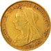 Grande-Bretagne, Victoria, 1/2 Sovereign, 1896, TTB, Or, KM:784