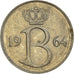 Münze, Belgien, 25 Centimes, 1964