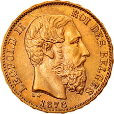 Monnaie, Belgique, Leopold II, 20 Francs, 20 Frank, 1878, SUP+, Or, KM:37