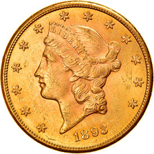 Monnaie, États-Unis, Liberty Head, $20, Double Eagle, 1893, U.S. Mint, San