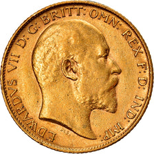 Monnaie, Grande-Bretagne, Edward VII, 1/2 Sovereign, 1910, Londres, TTB, Or