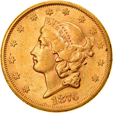 Monnaie, États-Unis, $20, Double Eagle, 1876, San Francisco, TTB, Or, KM:74.2