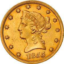 Moneda, Estados Unidos, Coronet Head, $10, Eagle, 1855, U.S. Mint, Philadelphia