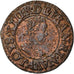 Moneta, Francia, Louis XIII, Denier Tournois, 1617, Paris, BB+, Rame, CGKL:400