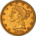 Moneda, Estados Unidos, $5, Half Eagle, 1881, Philadelphia, MBC+, Oro, KM:101