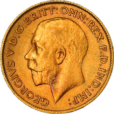 Monnaie, Grande-Bretagne, George V, 1/2 Sovereign, 1912, Londres, TTB+, Or