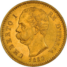 Munten, Italië, Umberto I, 20 Lire, 1882, Rome, UNC, Goud, KM:21