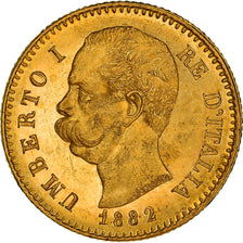 Moneda, Italia, Umberto I, 20 Lire, 1882, Rome, SC, Oro, KM:21