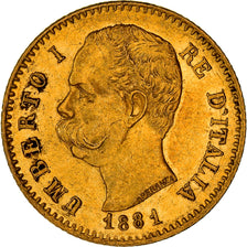 Munten, Italië, Umberto I, 20 Lire, 1881, Rome, PR+, Goud, KM:21