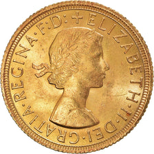 Munten, Groot Bretagne, Elizabeth II, Sovereign, 1963, UNC-, Goud, KM:908