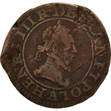 Munten, Frankrijk, Henri III, Double Tournois, 1588, Paris, FR, Koper, CGKL:86