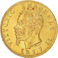 Munten, Italië, Vittorio Emanuele II, 20 Lire, 1877, Rome, PR+, Goud, KM:10.2