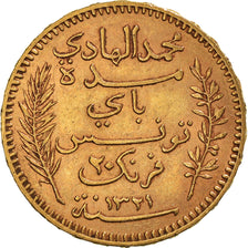 Monnaie, Tunisie, Muhammad al-Hadi Bey, 20 Francs, 1903, Paris, TTB+, Or, KM:234